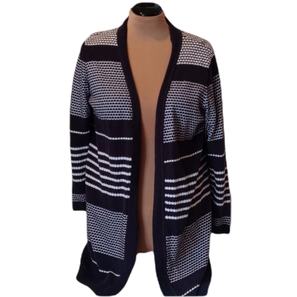 Christopher & Banks Sweaters - Christopher Banks extra large cardigan sweater blue and white